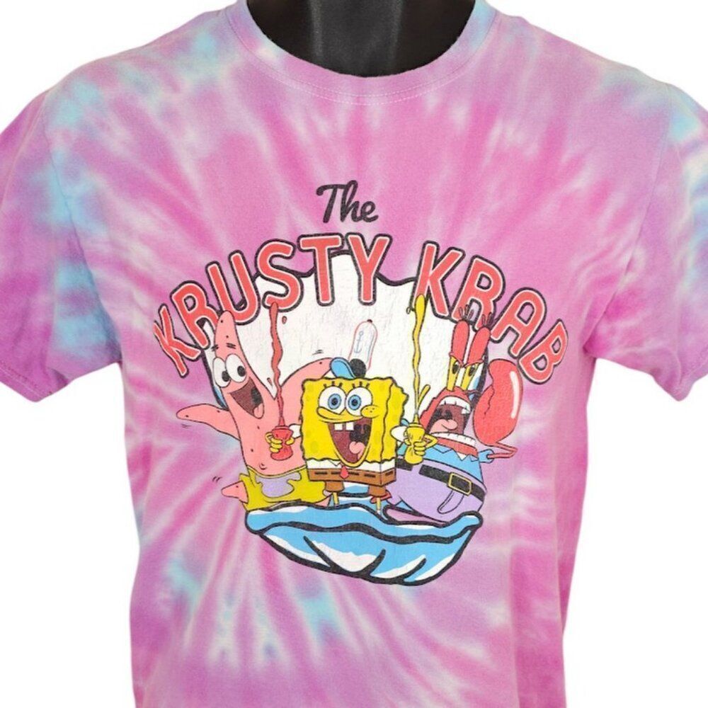 SpongeBob SquarePants T Shirt Mens Size Small Pink Krusty Krab Nickelodeon